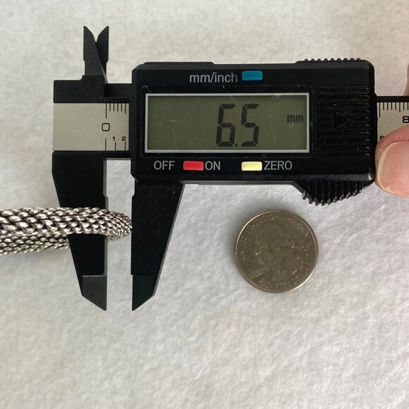 Sterling Silver 925 Heavy Interwoven Braided Weaved 6MM Cuff Bracelet 7" 30g - Picture 16 of 16